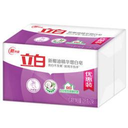 立白（Liby） 新椰油精华增白皂226g*2/组 透明皂肥皂 不伤手