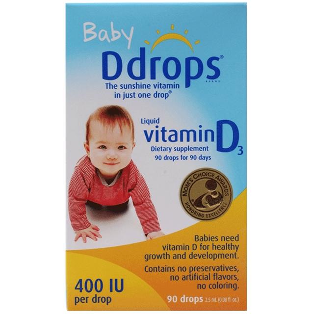 Ddrops 婴儿维生素D3滴剂 400IU 90滴