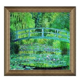 雅昌 莫奈《莲花池塘·绿色和谐》106×102cm 装饰画 油画布
