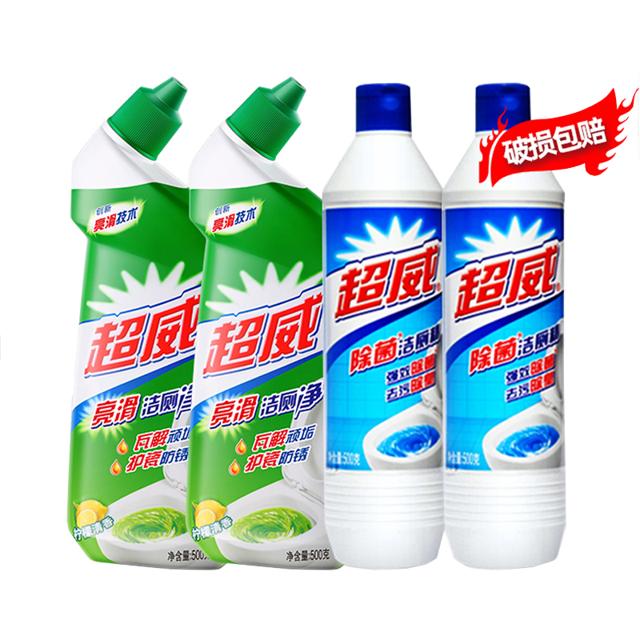 限时拍1发5 超威 强效除垢洁厕净500g*4瓶