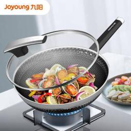 九阳（Joyoung） 电磁炉燃气灶适用 316L不锈钢炒菜锅 CF30C-CJ950 30cm 