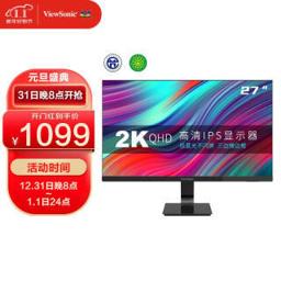 有券的上：优派（ViewSonic） VX2778-2K-HD-2 27英寸 IPS 显示器 (2560×1440、75Hz、99%sRGB)
