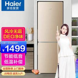 海尔（Haier） 冰箱170升双门风冷无霜DEO净味保鲜小型两门小冰箱家用家电二门电冰箱