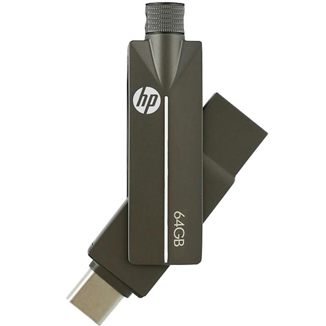 惠普（HP） 手机u盘64g电脑两用type-c双接口高速商务办公旋转双头适用华为小米U盘usb3.1学生优盘正品移动正版