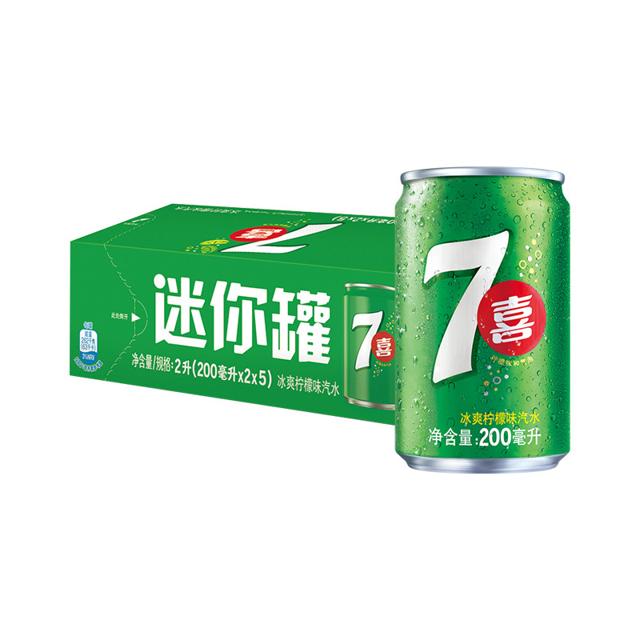 百事（PEPSI） 7喜 柠檬味汽水 200ml*10罐