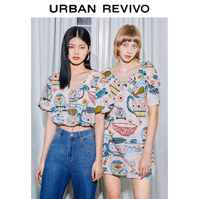 urbanrevivowh12s7en2003女士印花连衣裙