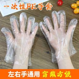 蓝丽雅一次性手套食品餐饮店透明加厚款pe 