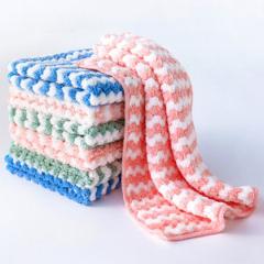 嘉嘉爱 不沾油不易掉毛 加厚吸水抹布 25*25cm 5条装