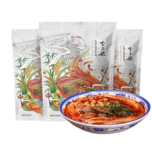 李子柒 红油牛肉绵阳米粉麻辣鲜香3袋