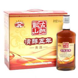 古越龙山 绍兴黄酒 清醇五年 500ml 500ml 6瓶 