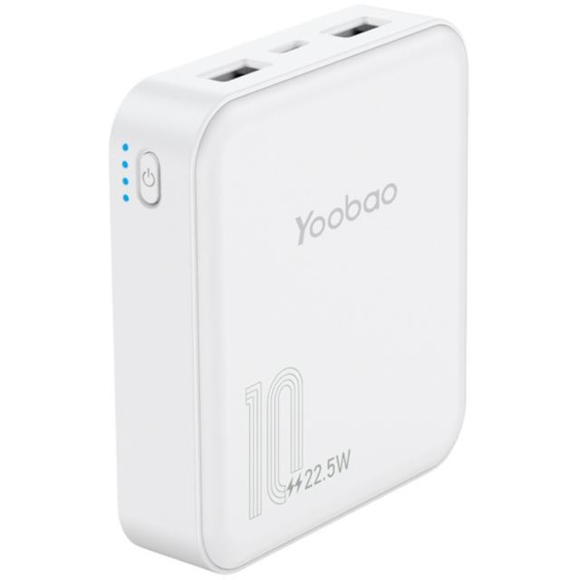 Yoobao 羽博 充电宝超薄小巧便携10000毫安PD闪充22.5W超级快充适用华为小米苹果12移动电源1000000超大量正品大容量 
