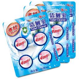 Reward 洛娃 洁厕宝松木香型50g*4块*3板 马桶自动清洁剂 蓝泡泡12块组合装 