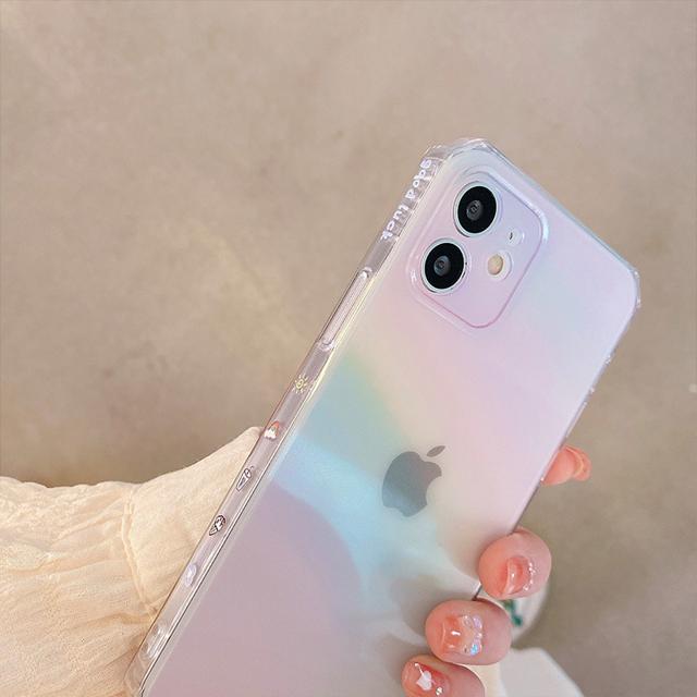 探圈 iPhone系列 彩虹透明手机壳 