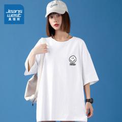 真维斯 女ins风印花圆领短袖 29.9元包邮 历史新低