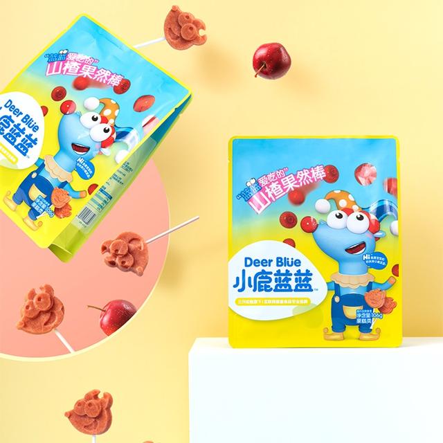 小鹿蓝蓝山楂棒棒糖宝宝健康零食