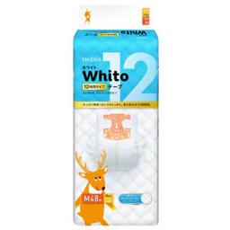 妮飘（nepia） Whito系列 12小时纸尿裤 M48片