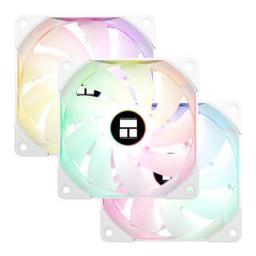 Thermalright 利民 TL-C12RW-S X3 纯白argb反出风12cm机箱幻彩风扇ARGB 4PIN PWM 调速1500转速 三连包