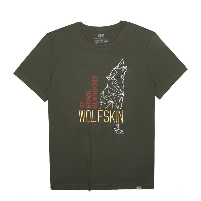 Jack Wolfskin 狼爪 JackWolfskin狼爪夏季新品时尚透气吸湿排汗干爽速干短袖T恤男