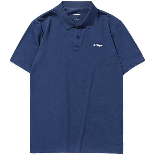 李宁（LI-NING） polo衫男夏季新款休闲翻领短袖透气健身速干t恤男士运动上衣