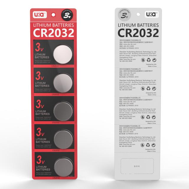 ￥5.9包邮 UKA 优加 CR2032 纽扣电池
