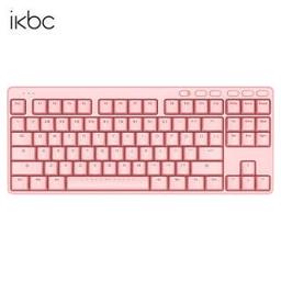 iKBC 双模无线机械键盘 87键 粉色 红轴 