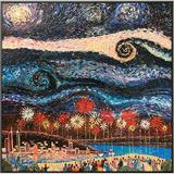 ARTMORN 墨斗鱼艺术 韦俊凯《人间烟火》50×50cm 布面油画 环保画框 抽象艺术油画原作