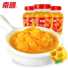 南国 0脂肪0添加油 黄灯笼辣椒酱 135g*3瓶