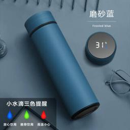 moosen 慕馨 德国MOOSEN保温杯智能测温-磨砂蓝(关注+杯刷) 