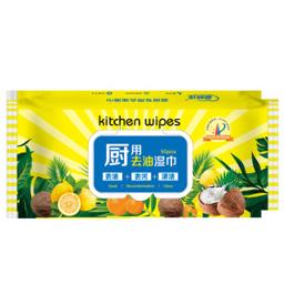 爱肤佳加厚加宽加大厨房用纸油烟机厨房用湿纸巾一次性抹布大包装50抽 3大包 