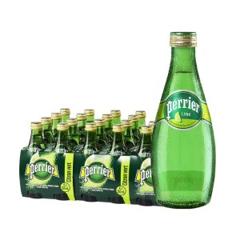 法国进口 巴黎水 Perrier 原味含气天然矿泉水 气泡水 330ml*24瓶