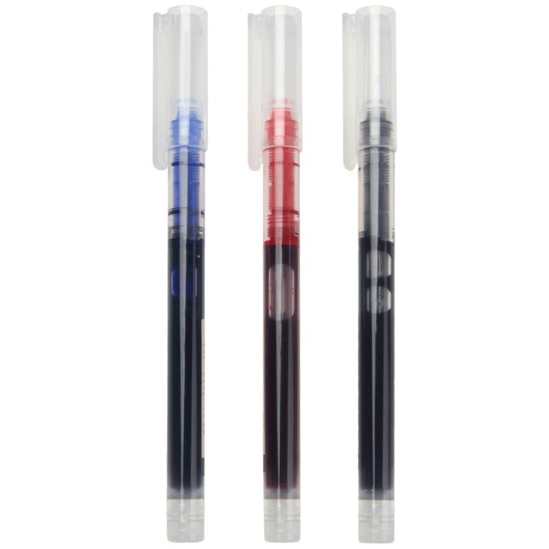 得力（deli） S856 速干直液式中性笔 0.5mm 8支装（6黑 1蓝 1红）