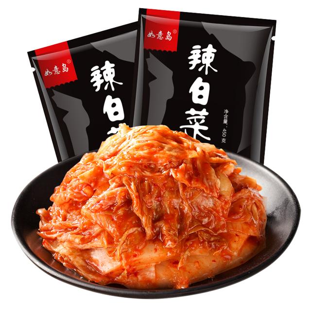 正宗辣白菜韩国泡菜免切450g/袋装下饭菜朝鲜延边酸甜辣酱咸菜