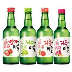 韩国烧酒第一品牌 真露 13°微醺烧酒 果味清酒 360ml*4瓶