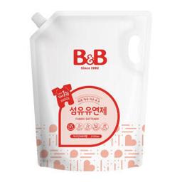 保宁（B&B） 宝宝衣物柔顺剂 茉莉花香 替换装 2100ml 新生儿婴幼儿儿童专用 韩国原装进口