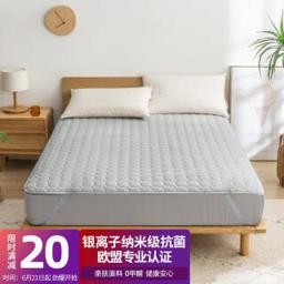 J.ZAO 京东京造 抗菌床垫保护垫 床褥床垫 150×200cm灰色 