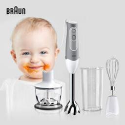 博朗（BRAUN） Braun）料理机 原装进口 家用多功能手持式 打蛋切菜婴儿辅食搅拌机榨汁机料理棒MQ535