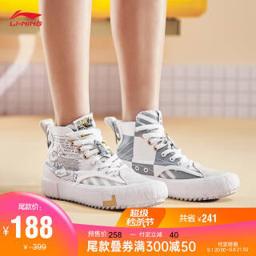 李宁（LI-NING） 迪士尼联名系列 AGCR180 女子高帮经典帆布鞋