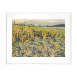 Ben Art Gallery 本艺术空间 彭本浩油画《秋获》50×40cm 抽象风景 高清艺术微喷版画
