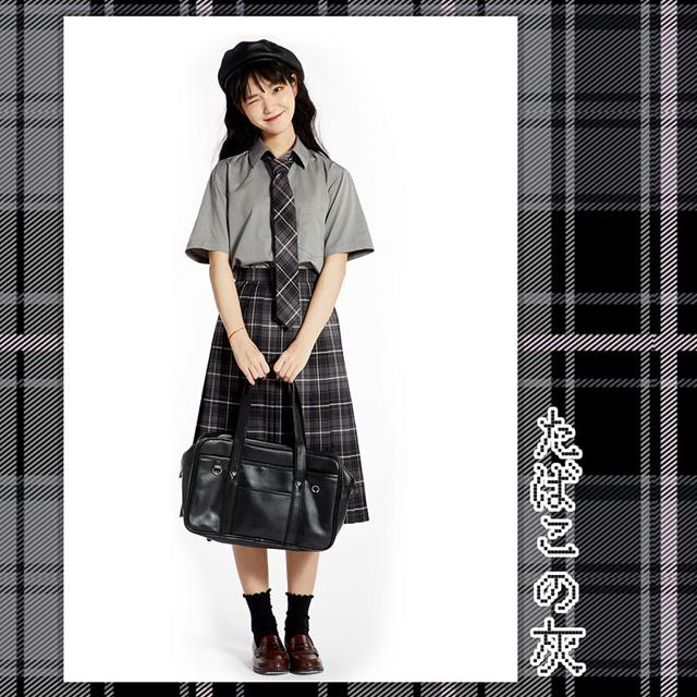 ZONPER 中牌 JK制服 烟灰 女士格裙