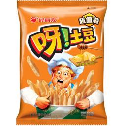 好丽友（Orion） 休闲零食 膨化薯条薯片 呀!土豆蜂蜜黄油味130g/袋（新老包装随机发放）