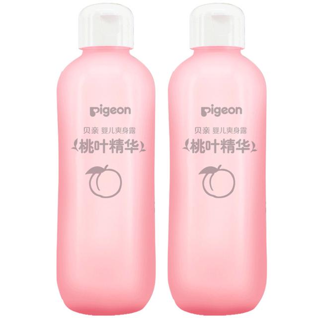 Pigeon 贝亲 桃子水芦荟水桃叶精华婴儿爽身露保湿夏季2瓶