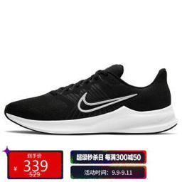耐克（NIKE） 男子 跑步鞋 缓震 透气 DOWNSHIFTER 11 运动鞋 CW3411-006黑色42码