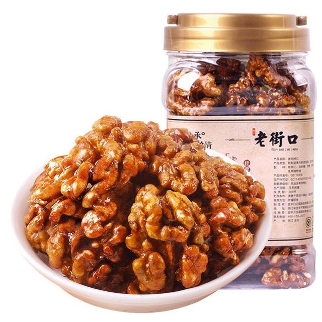 老街口 琥珀核桃仁400g罐装新货熟纸皮核桃小山核桃仁坚果孕妇零食 