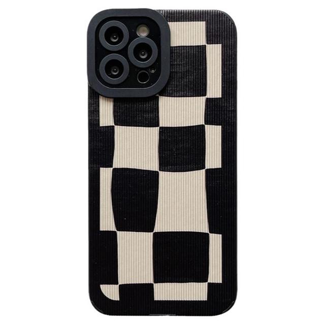 玩胜 ins棋盘格iphone13promax苹果12手机壳11新款13pro女xr/xs超火7p/8plus硅胶个性创意全包边防摔保护套