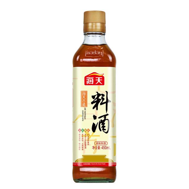 海天 料酒 古道料酒450ml去腥解膻好鲜味烹饪鸡鸭鱼肉海鲜等