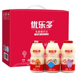 优乐多 乳酸菌 酸奶饮料 益生菌发酵 100ml*20瓶 零食伴侣年货礼盒