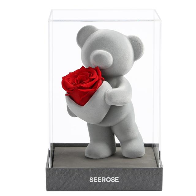 SEEROSE 永生玫瑰花爱心站立熊礼盒