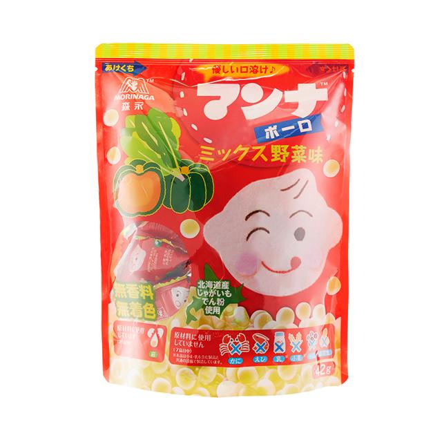 森永（Morinaga） 蒙奈小馒头 混合南瓜蔬菜味 42g