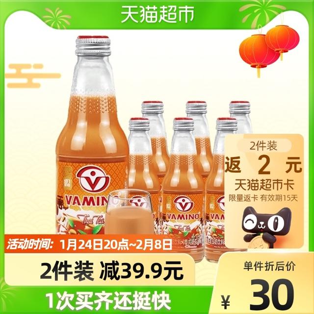 88VIP：VAMINO 哇米诺 泰式奶茶风味 豆奶 300ml*6瓶