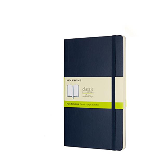 MOLESKINE 意大利Moleskine经典蓝色纯空白大型软面笔记本子 无酸纸质简约创意办公 日记记事本会议记录手账家庭记账